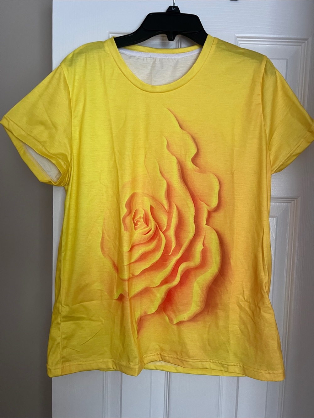 Yellow Floral Gradient Short-Sleeve Women's Tee